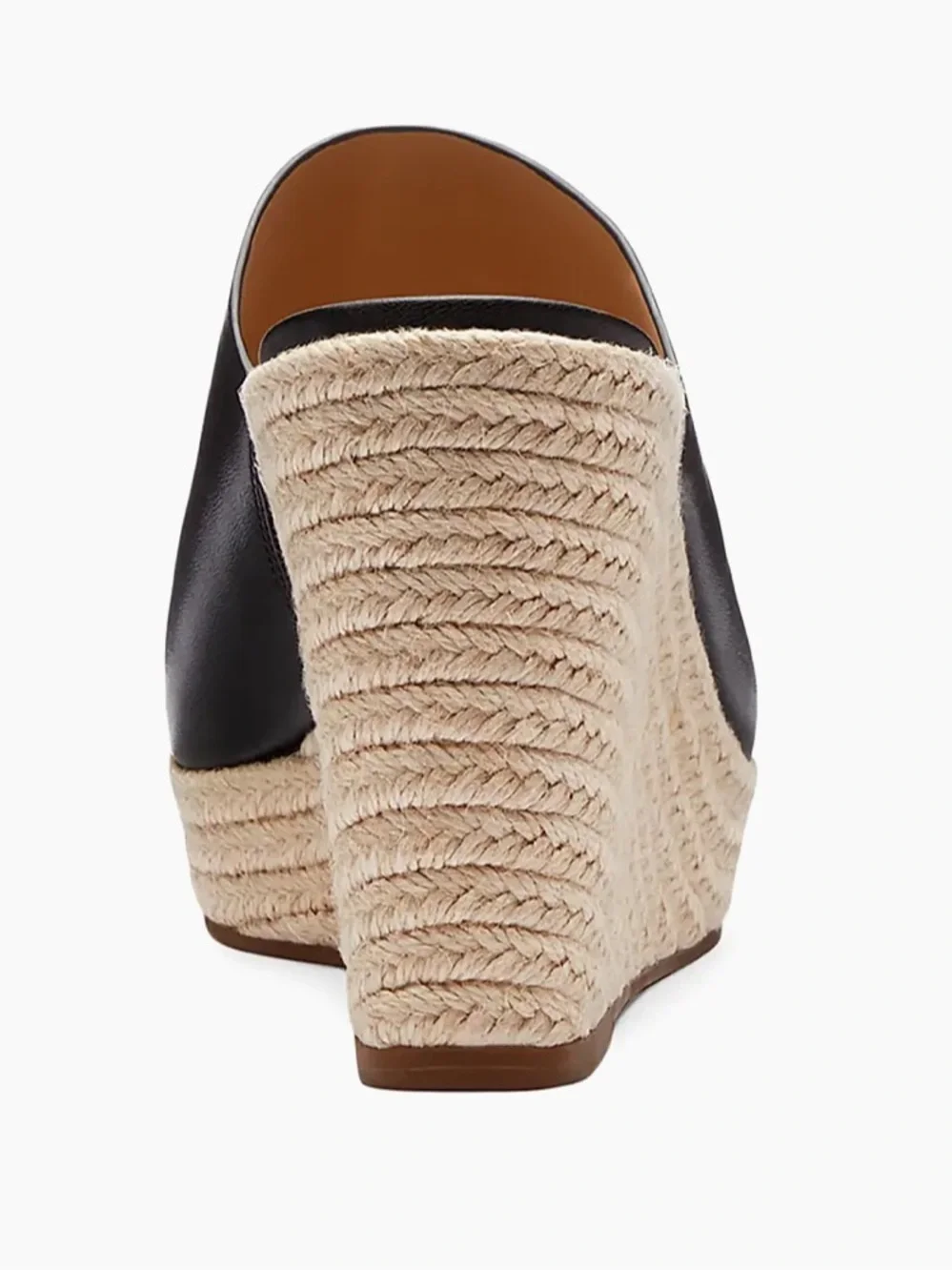 COACH Gloria Black Wedge Espadrille Platform Shoes 8.5 NEW